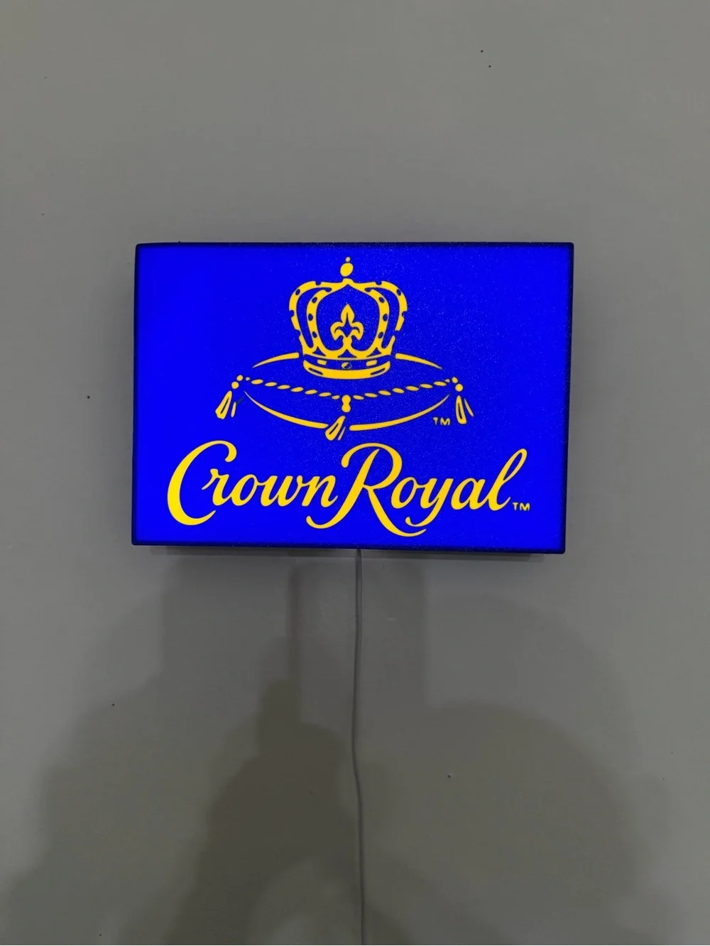 Crown Royal Blue and Gold Illuminated Wall Art